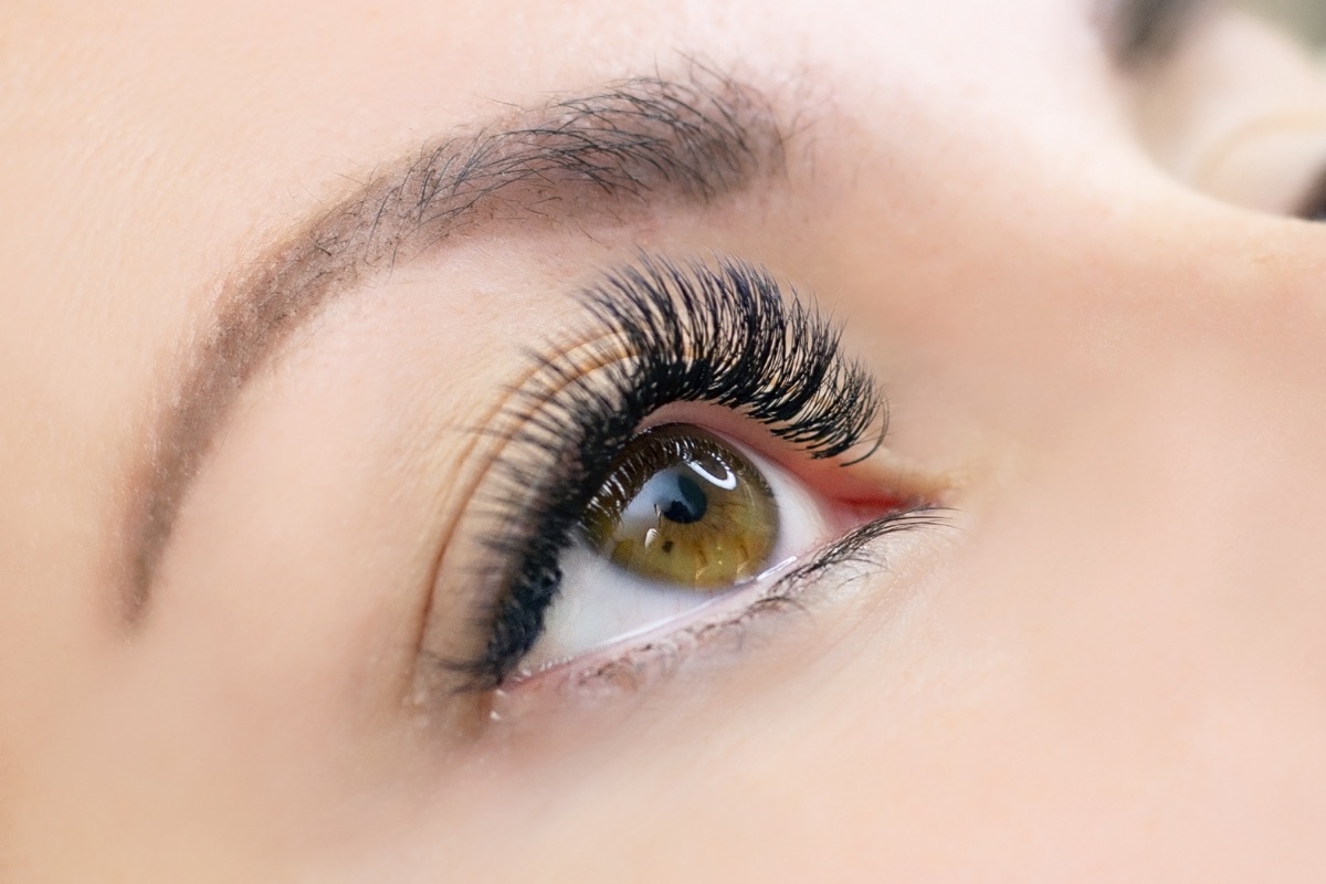 Eyelash extension and tinting treatment