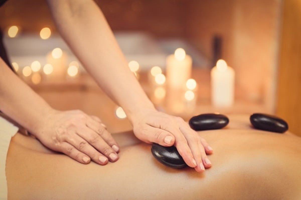 Hot stone massage treatment